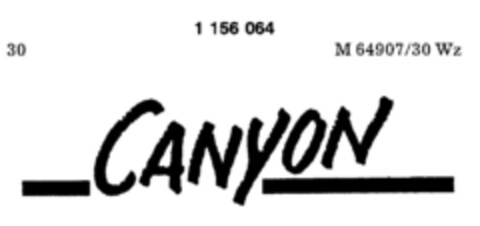 CANYON Logo (DPMA, 15.04.1989)