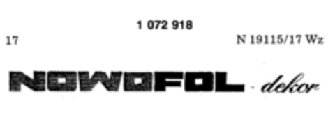 NOWOFOL - dekor Logo (DPMA, 02.05.1984)