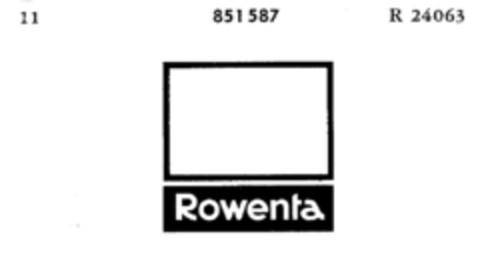 Rowenta Logo (DPMA, 27.12.1967)