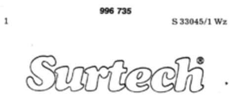 Surtech Logo (DPMA, 03/16/1979)