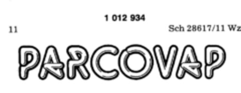 PARCOVAP Logo (DPMA, 12.07.1980)