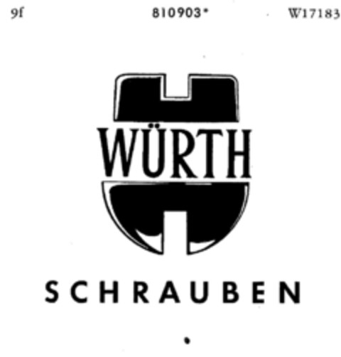 WÜRTH SCHRAUBEN Logo (DPMA, 23.04.1965)