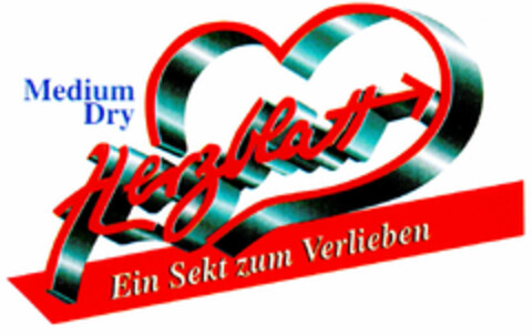 Herzblatt Ein Sekt zum Verlieben Logo (DPMA, 10/17/1996)