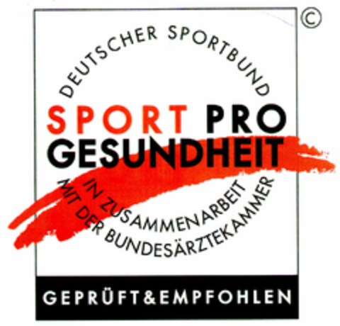 SPORT PRO GESUNDHEIT DEUTSCHER SPORTBUND Logo (DPMA, 12/09/1999)