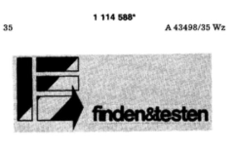 finden&testen Logo (DPMA, 09/30/1987)