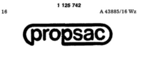 propsac Logo (DPMA, 12/18/1987)