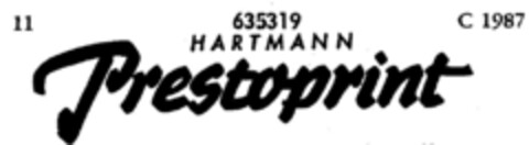 HARTMANN Prestoprint Logo (DPMA, 12.11.1951)