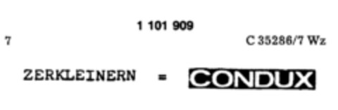 ZERKLEINERN = CONDUX Logo (DPMA, 06/24/1986)