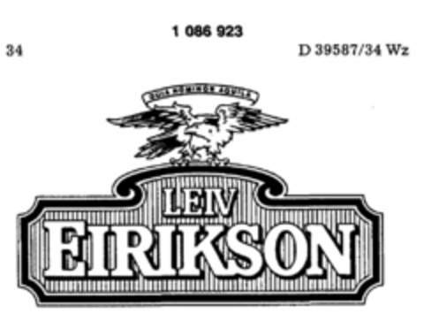 LEIV EIRIKSON Logo (DPMA, 03/16/1984)