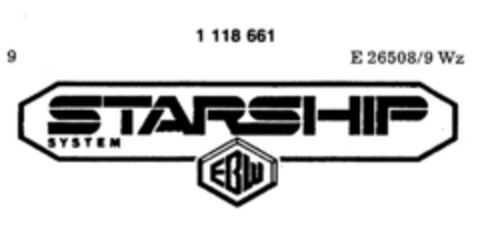 STARSHIP SYSTEM EBW Logo (DPMA, 04.03.1987)