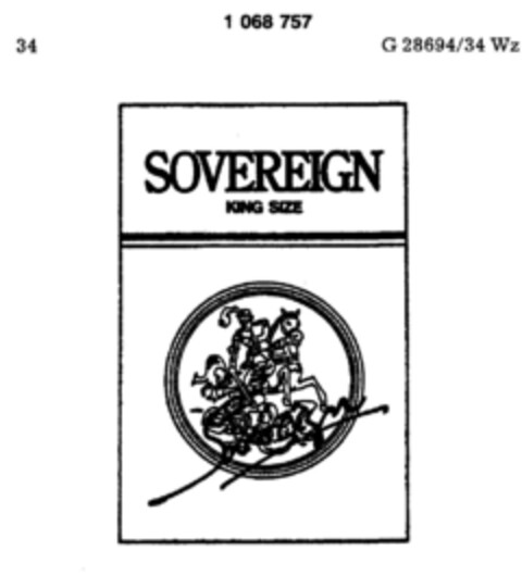 SOVEREIGN KING SIZE Logo (DPMA, 04/13/1981)