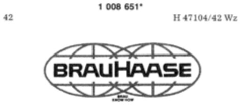 BRAUHAASE Logo (DPMA, 11.02.1980)