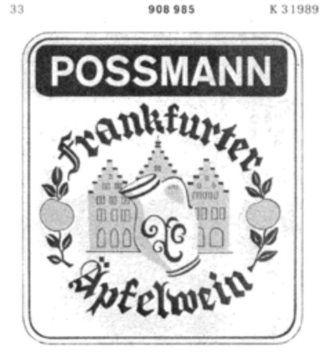 POSSMANN Frankfurter Äpfelwein Logo (DPMA, 01.04.1971)