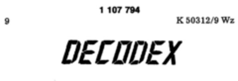 DECODEX Logo (DPMA, 09/26/1986)