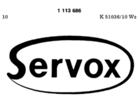 Servox Logo (DPMA, 28.03.1987)