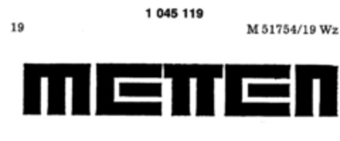 METTEN Logo (DPMA, 07/21/1982)