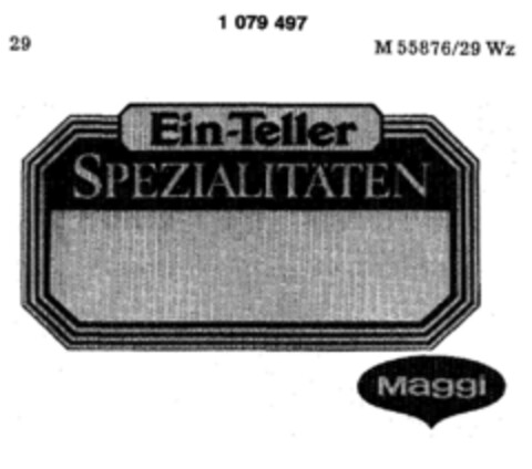 Ein-Teller SPEZIALITÄTEN Maggi Logo (DPMA, 22.12.1984)