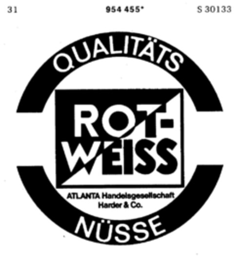 ROT-WEISS QUALITÄTS NÜSSE Logo (DPMA, 08/03/1976)