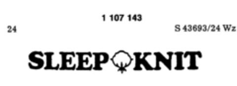 SLEEP KNIT Logo (DPMA, 19.08.1986)