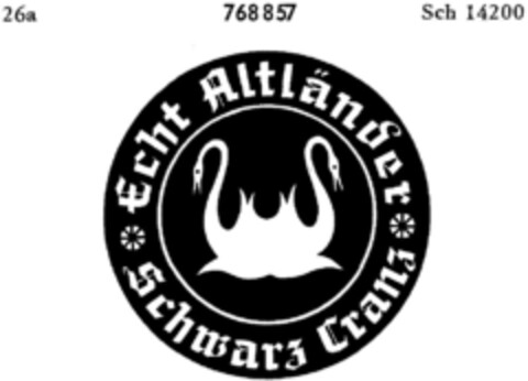 Echt Altländer Schwarz Cranz Logo (DPMA, 11/28/1961)