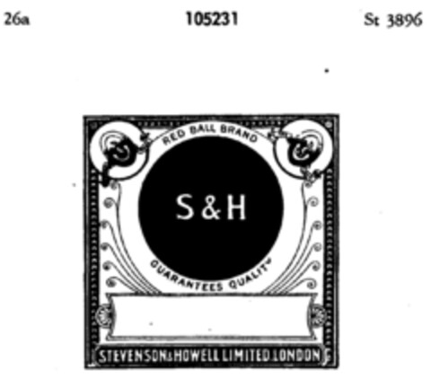 RED BALL BRAND S&H GUARANTEES QUALITY Logo (DPMA, 24.05.1907)