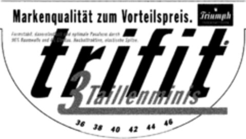 Triumph trifit 3 Taillenminis Logo (DPMA, 06.08.1994)