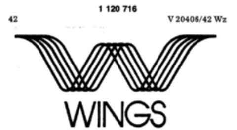 WINGS W Logo (DPMA, 27.08.1987)