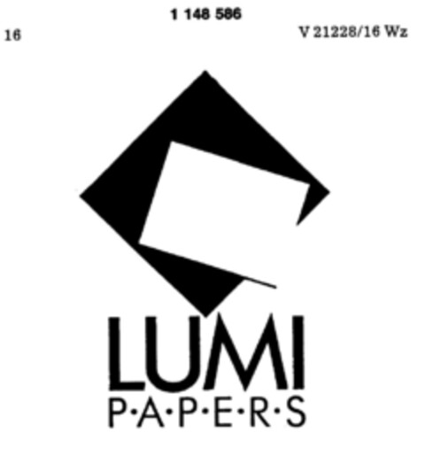 LUMI P A P E R S Logo (DPMA, 14.02.1989)