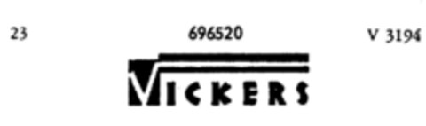 VICKERS Logo (DPMA, 27.07.1955)