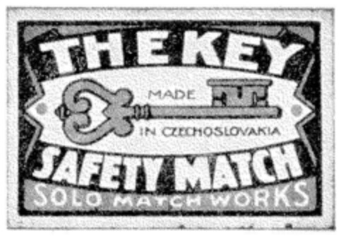 THE KEY SAFETY MATCH Logo (DPMA, 12.07.1954)