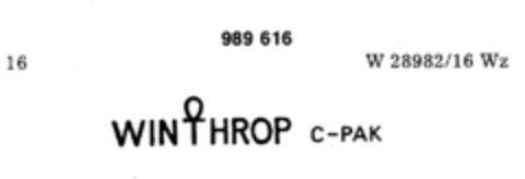 WINTHROP C-PAK Logo (DPMA, 19.10.1978)