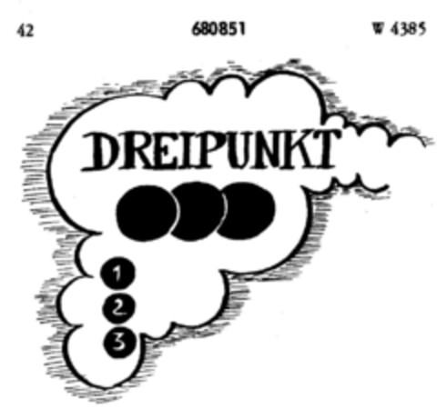 DREIPUNKT 1 2 3 Logo (DPMA, 03.09.1953)