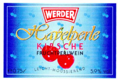 WERDER Havelperle KIRSCHE FRUCHTPERLWEIN Logo (DPMA, 03/15/2000)