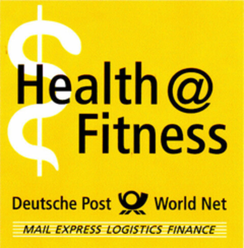 Health a Fitness Deutsche Post World Net MAIL EXPRESS LOGISTICS FINANCE Logo (DPMA, 13.07.2001)