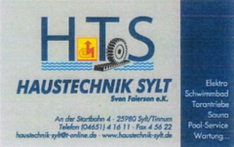 H T S HAUSTECHNIK SYLT Logo (DPMA, 12/08/2014)