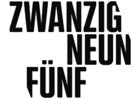 ZWANZIG NEUN FÜNF Logo (DPMA, 06/12/2018)