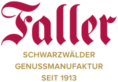 Faller SCHWARZWÄLDER GENUSSMANUFAKTUR SEIT 1913 Logo (DPMA, 31.03.2020)