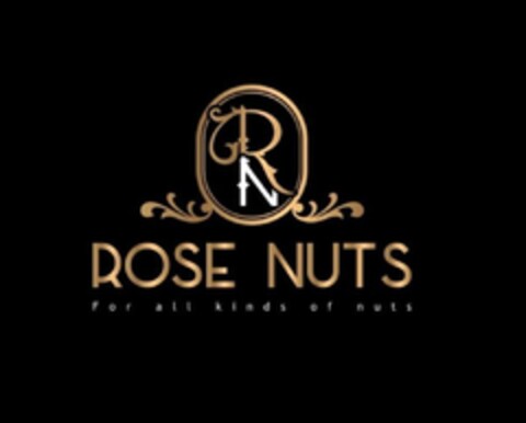 RN ROSE NUTS For all kinds of nuts Logo (DPMA, 07/27/2022)