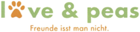 love & peas Freunde isst man nicht. Logo (DPMA, 30.08.2023)