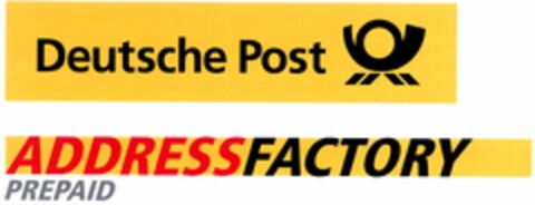 Deutsche Post ADDRESSFACTORY PREPAID Logo (DPMA, 19.06.2004)