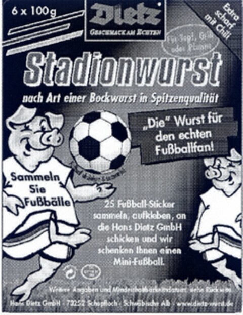 Stadionwurst Logo (DPMA, 01/25/2006)