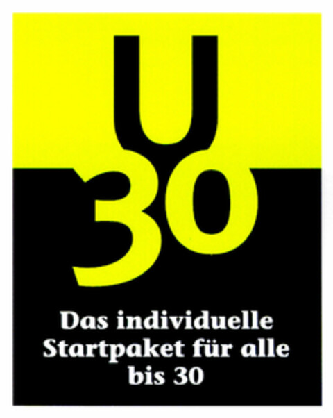 U 30 Das individuelle Startpaket für alle bis 30 Logo (DPMA, 05/15/1998)