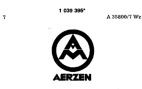 AM AERZEN Logo (DPMA, 08.06.1982)