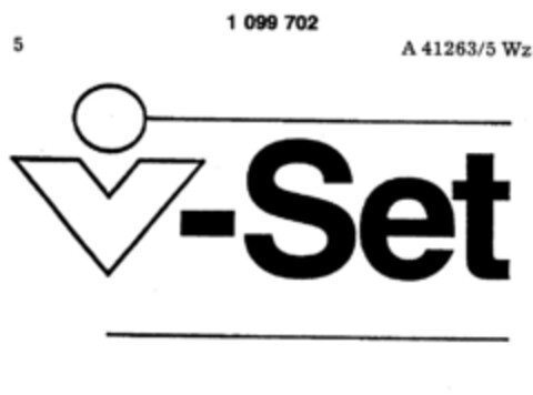 V-Set Logo (DPMA, 03/29/1986)