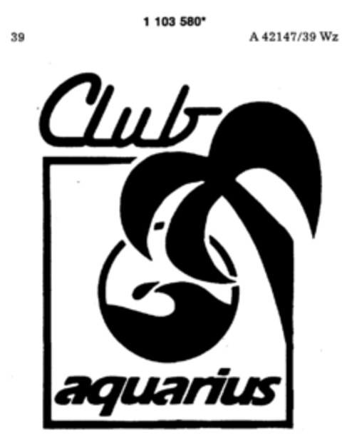 Club aquarius Logo (DPMA, 03.11.1986)