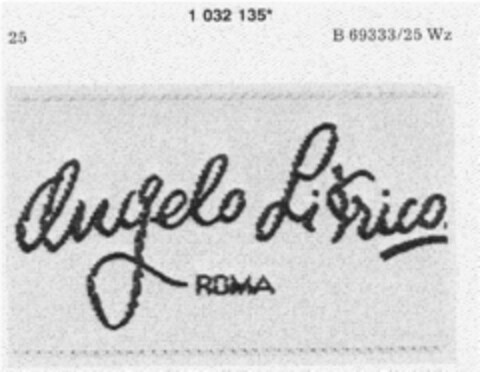 Angelo Litrico ROMA Logo (DPMA, 01.12.1981)