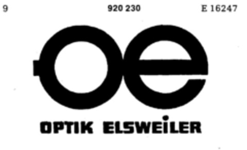 OPTIK ELSWEiLER Logo (DPMA, 14.03.1973)