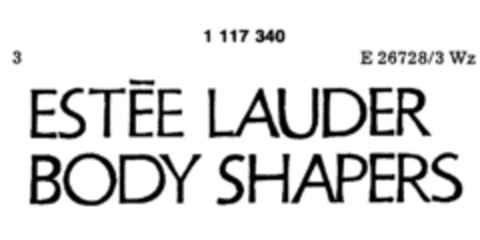 ESTEE LAUDER BODY SHAPERS Logo (DPMA, 06/04/1987)