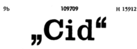 "Cid" Logo (DPMA, 16.04.1908)