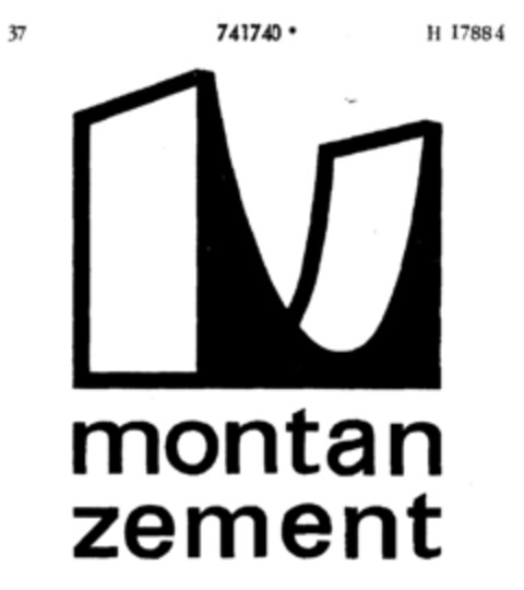 montan zement Logo (DPMA, 21.05.1960)